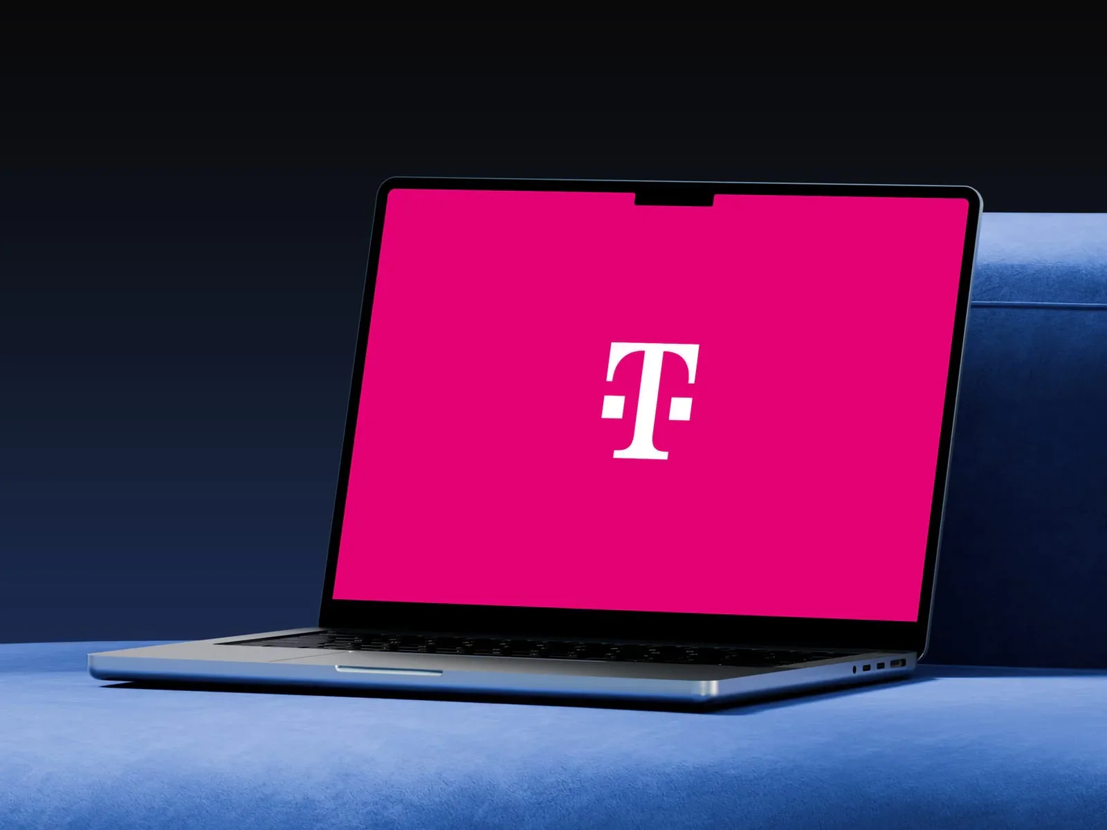 T-Mobile logo shown on a laptop for the integrated communication system case study